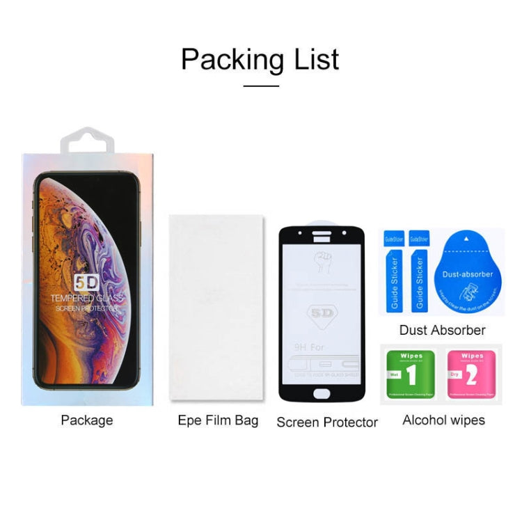 9H 5D Full Glue Full Screen Tempered Glass Film for Motorola Moto G5S