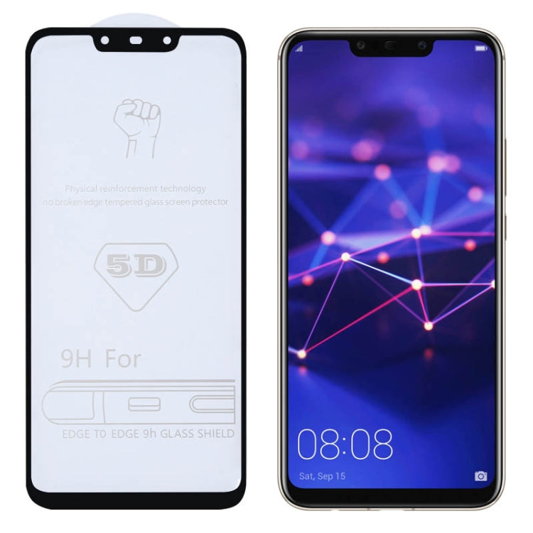 25 PCS 9H 5D Full Glue Full Screen Tempered Glass Film for Huawei Mate 20 Lite