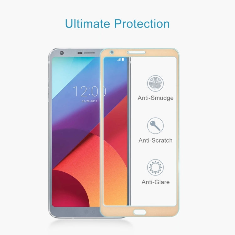 For LG G6 0.3mm 9H Surface Hardness 2.5D Curved Silk-screen Full Screen Tempered Glass Screen Protector