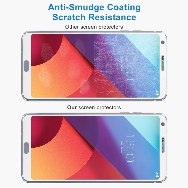 For LG G6 0.3mm 9H Surface Hardness 2.5D Curved Silk-screen Full Screen Tempered Glass Screen Protector