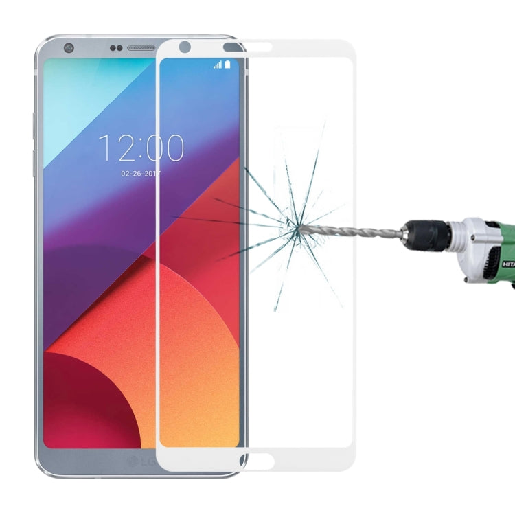For LG G6 0.3mm 9H Surface Hardness 2.5D Curved Silk-screen Full Screen Tempered Glass Screen Protector