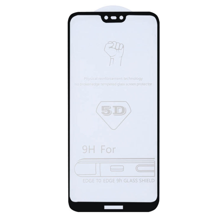 25 PCS 9H 5D Full Glue Full Screen Tempered Glass Film for Huawei P20 Lite / Nova 3e