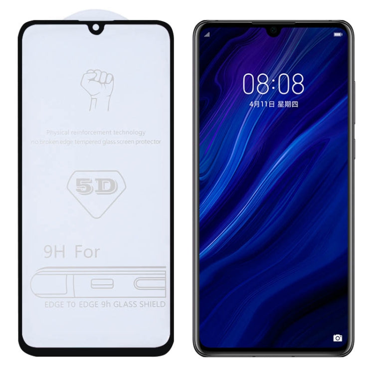 9H 5D Full Glue Full Screen Tempered Glass Film for Huawei P30