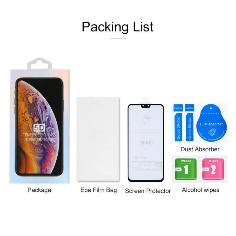 9H 5D Full Glue Full Screen Tempered Glass Film for Huawei Y9 (2019) / Enjoy 9 Plus