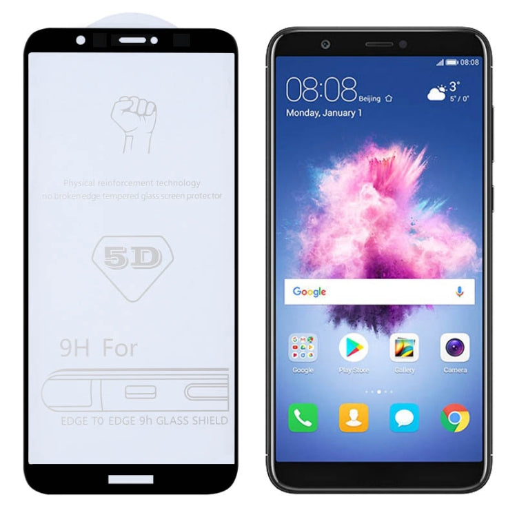 9H 5D Full Glue Full Screen Tempered Glass Film for Huawei Enjoy 7S / P Smart