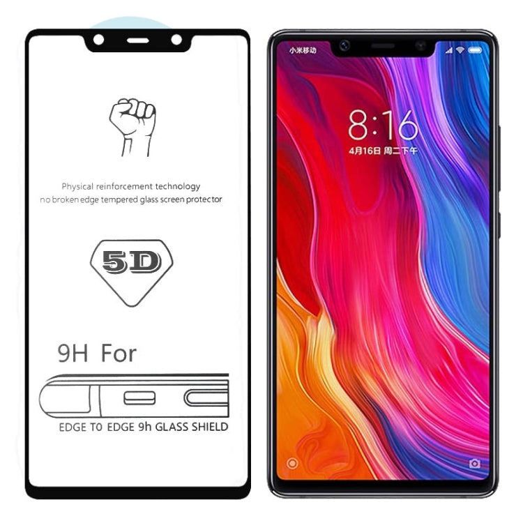9H 5D Full Glue Full Screen Tempered Glass Film for Xiaomi Mi 8 SE