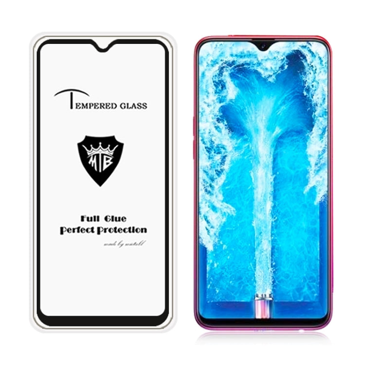 25 PCS MIETUBL Full Screen Full Glue Anti-fingerprint Tempered Glass Film for OPPO F9(Black)