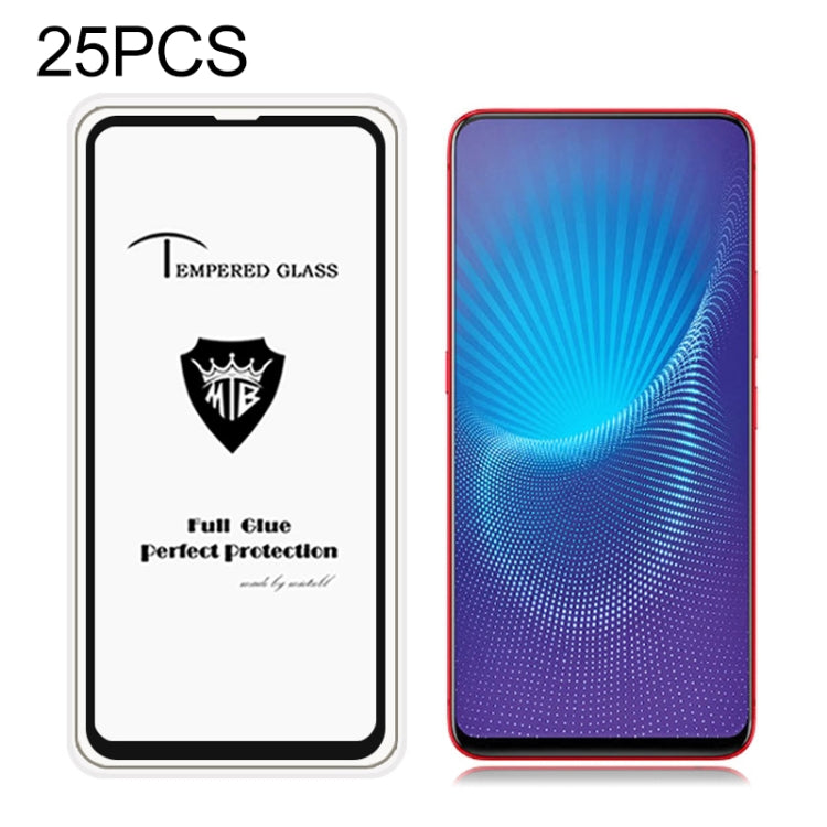 25 PCS MIETUBL Full Screen Full Glue Anti-fingerprint Tempered Glass Film for Vivo NEX S (Black)