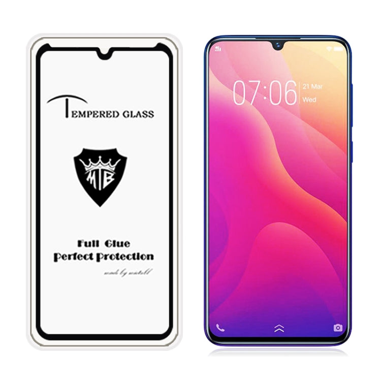MIETUBL Full Screen Full Glue Anti-fingerprint Tempered Glass Film for Vivo V11i(Black)
