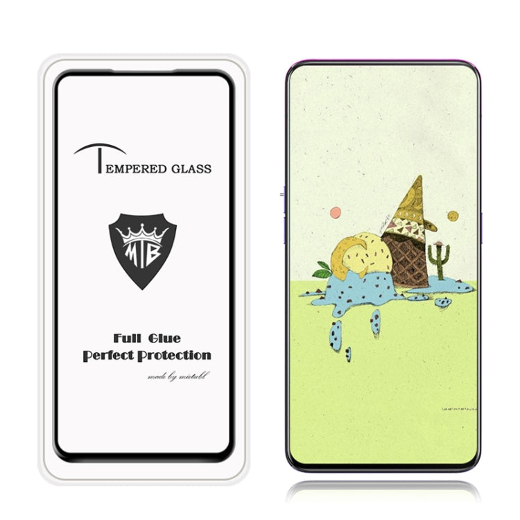 MIETUBL Full Screen Full Glue Anti-fingerprint Tempered Glass Film for OPPO Reno(Black)