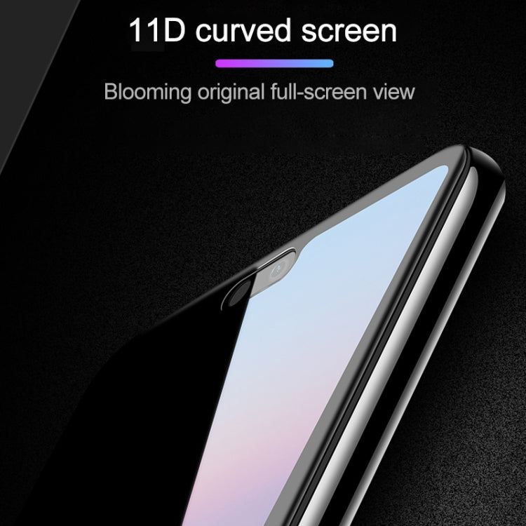 25 PCS mietubl Scratchproof 11D HD Full Glue Full Curved Screen Tempered Glass Film for OnePlus 6T(Black)