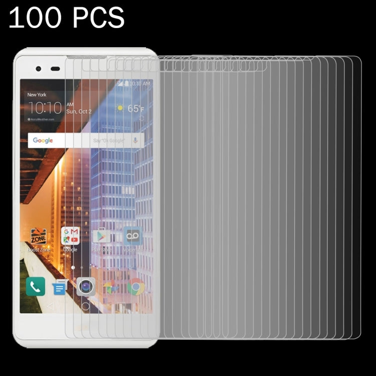 100 PCS For LG Tribute HD / LS676 0.26mm 9H Surface Hardness Explosion-proof Tempered Glass Screen Film