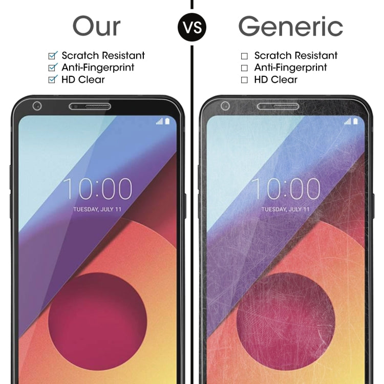 10 PCS for LG Q6 0.26mm 9H Surface Hardness Explosion-proof Full Screen Tempered Glass Screen Film