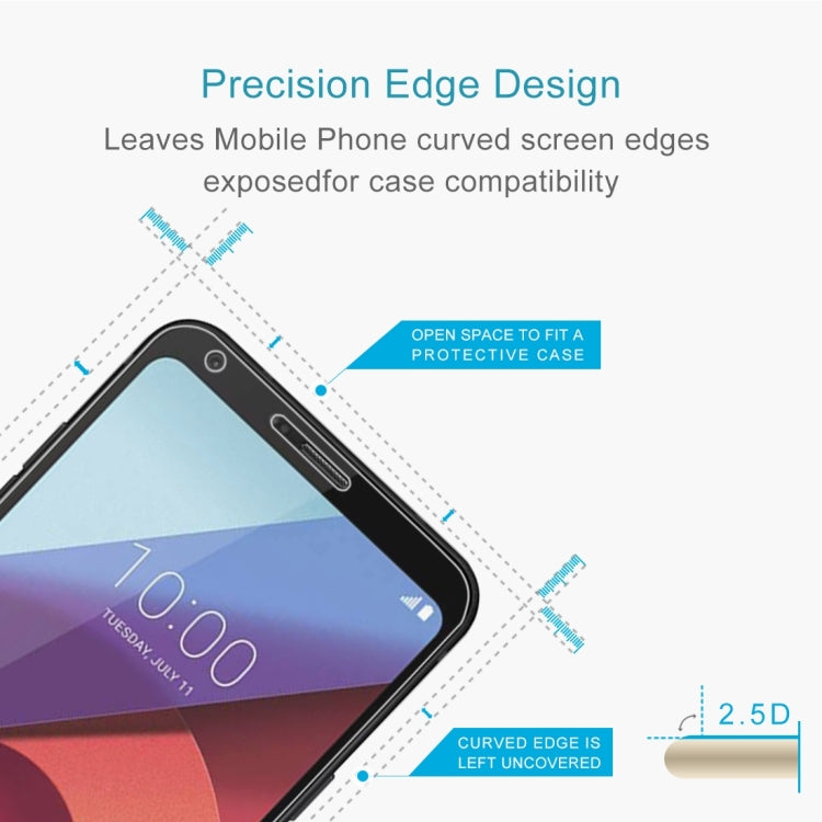 100 PCS for LG Q6 0.26mm 9H Surface Hardness Explosion-proof Full Screen Tempered Glass Screen Film