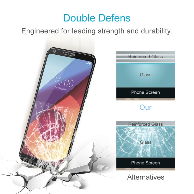 100 PCS for LG Q6 0.26mm 9H Surface Hardness Explosion-proof Full Screen Tempered Glass Screen Film