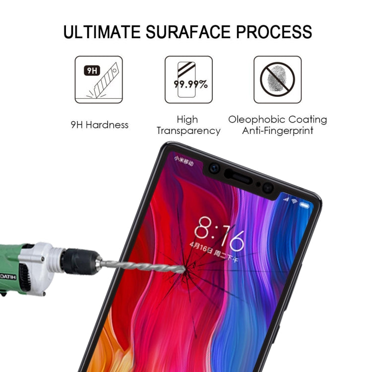0.26mm 9H 2.5D Tempered Glass Film for Xiaomi Mi 8 SE(Black)