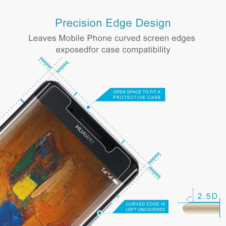 100 PCS for Huawei Mate 9 Pro 0.26mm 9H Surface Hardness 2.5D Explosion-proof Tempered Glass Non-full Screen Film