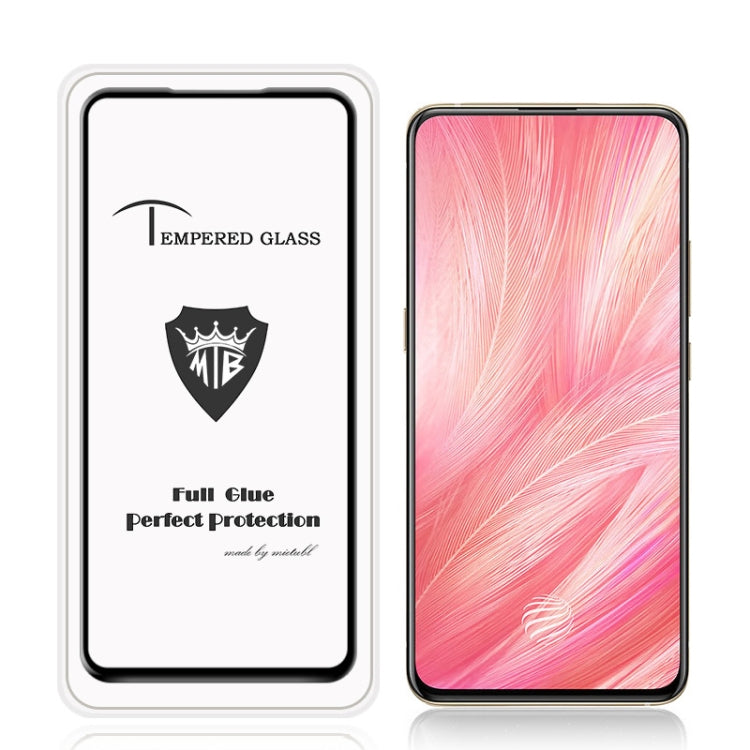 25 PCS MIETUBL Full Screen Full Glue Anti-fingerprint Tempered Glass Film for Vivo X27 (Black)