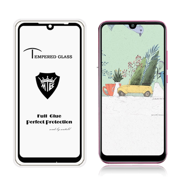 25 PCS MIETUBL Full Screen Full Glue Anti-fingerprint Tempered Glass Film for Xiaomi Redmi Y3 (Black)