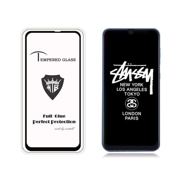 25 PCS MIETUBL Full Screen Full Glue Anti-fingerprint Tempered Glass Film for Galaxy A60 & M40(Black)