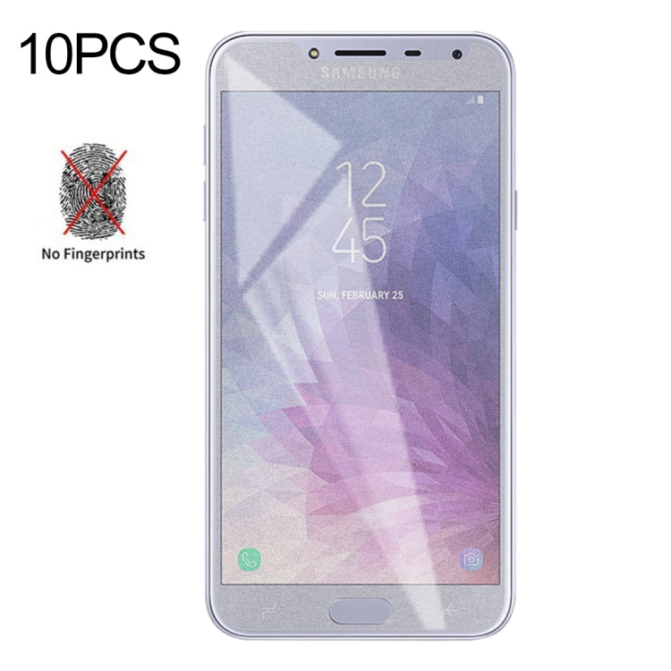 10 PCS Non-Full Matte Frosted Tempered Glass Film for Galaxy J4
