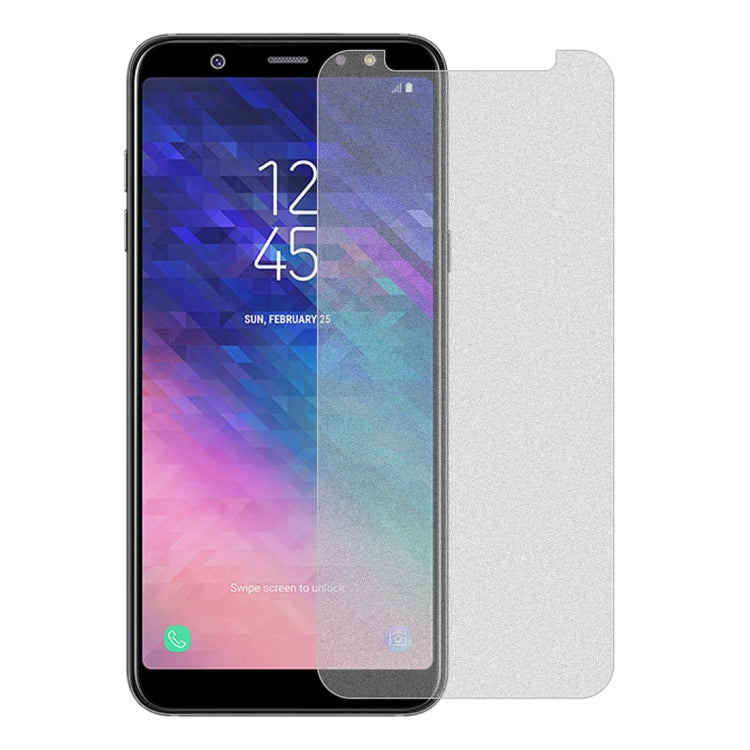 50 PCS Non-Full Matte Frosted Tempered Glass Film for Galaxy A6+ (2018), No Retail Package