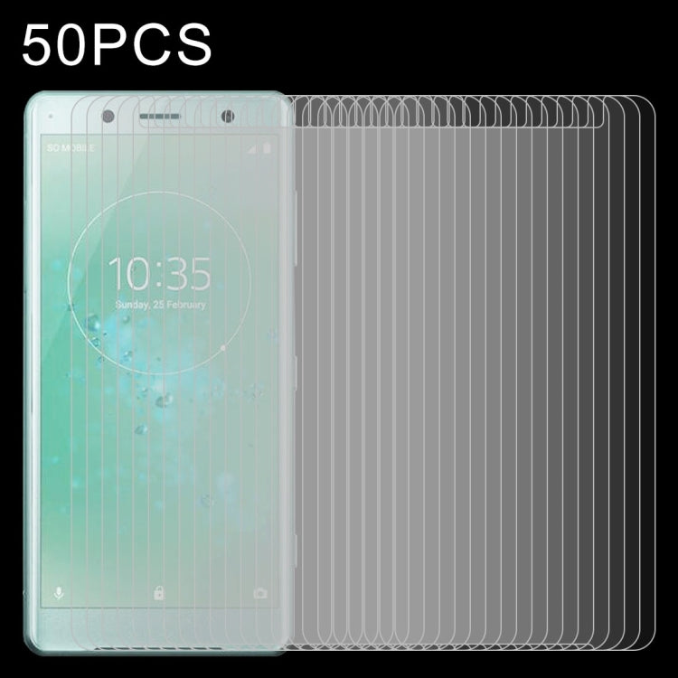 50 PCS for Sony Xperia XZ2 Compact 0.26mm 9H Surface Hardness 2.5D Explosion-proof Tempered Glass Screen Film, No Retail Package