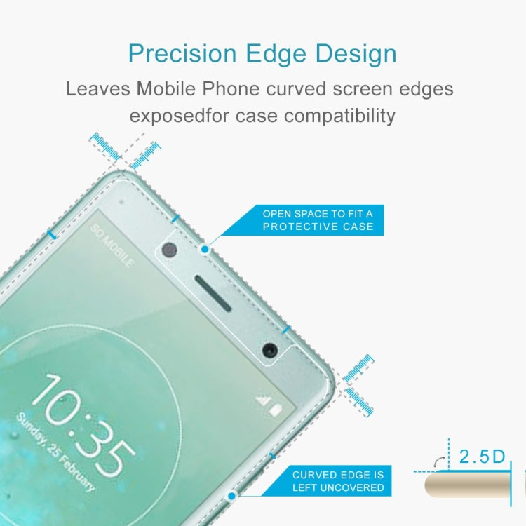 100 PCS for Sony Xperia XZ2 Compact 0.26mm 9H Surface Hardness 2.5D Explosion-proof Tempered Glass Screen Film