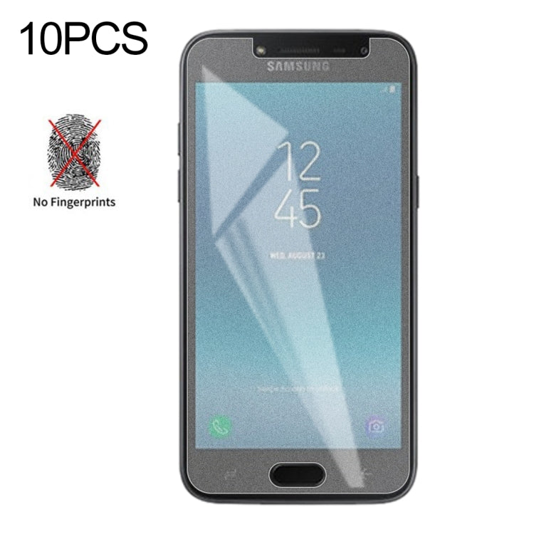 10 PCS Non-Full Matte Frosted Tempered Glass Film for Galaxy J2 (2018)