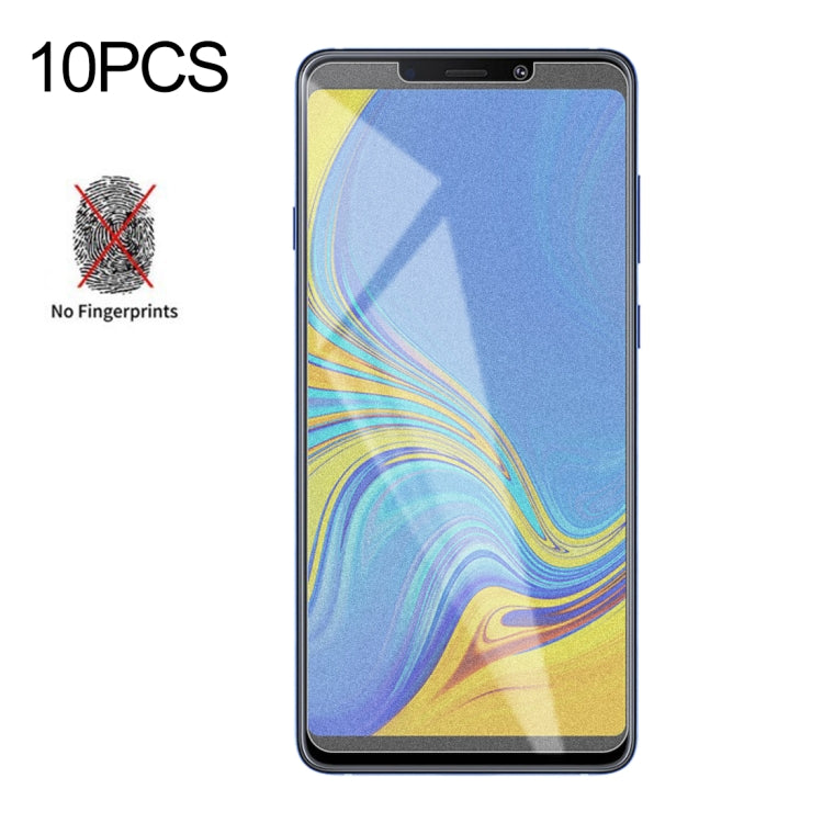 10 PCS Non-Full Matte Frosted Tempered Glass Film for Galaxy A9 (2018) / A9s