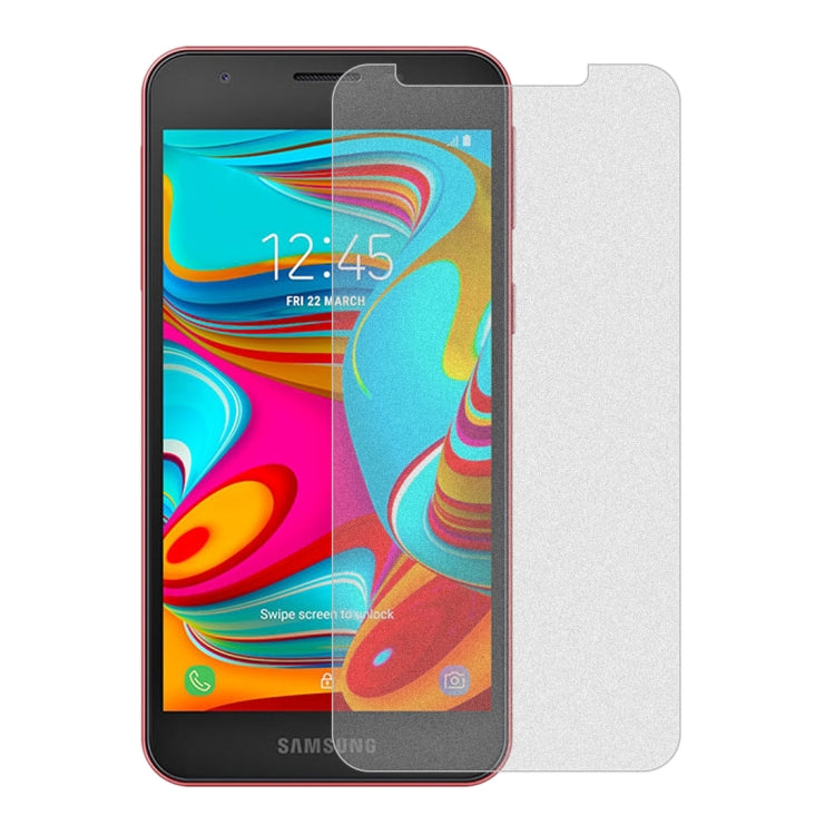 50 PCS Non-Full Matte Frosted Tempered Glass Film for Galaxy A2 Core, No Retail Package