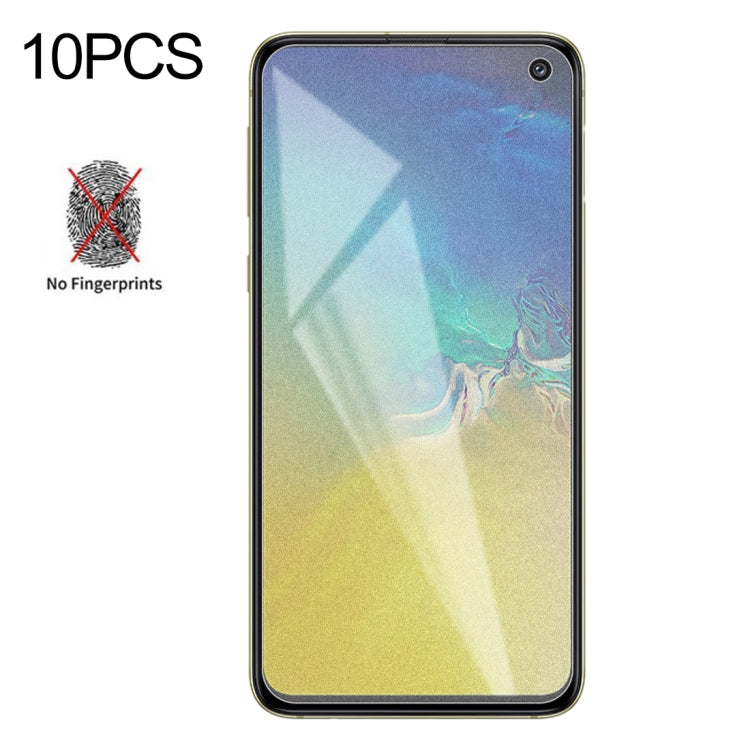 10 PCS Non-Full Matte Frosted Tempered Glass Film for Galaxy S10e