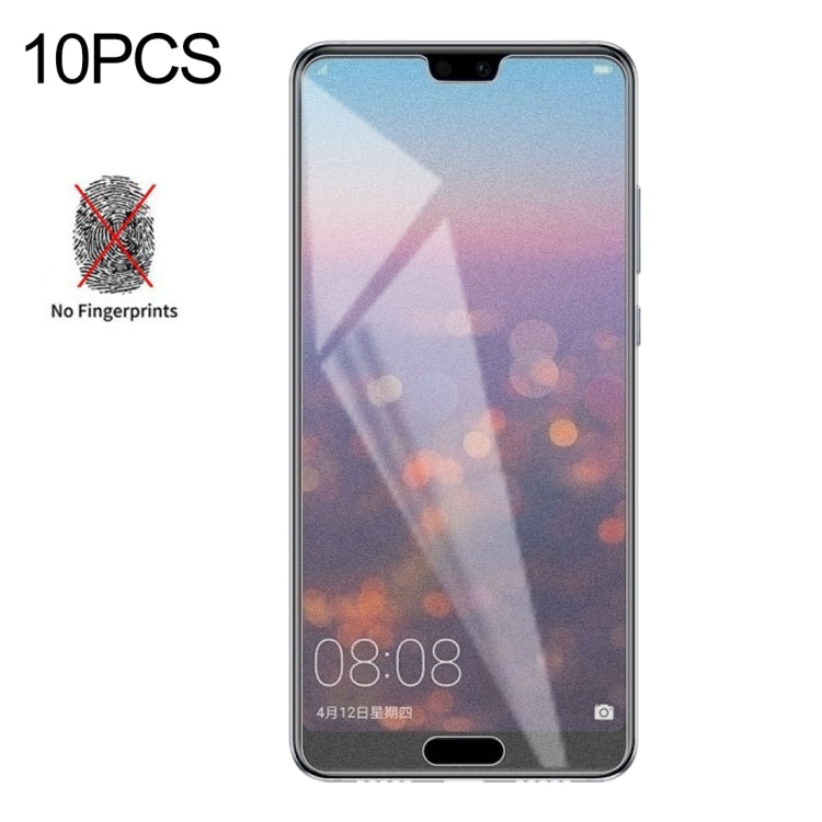 10 PCS Non-Full Matte Frosted Tempered Glass Film for Huawei P20 Pro