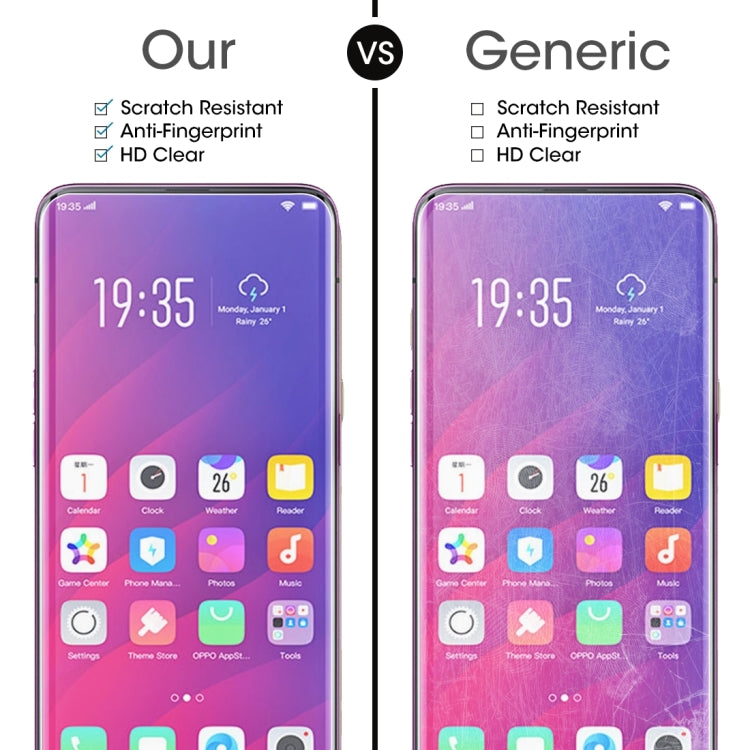 2 PCS 0.33mm 9H 2.5D Tempered Glass Film for OPPO Find X