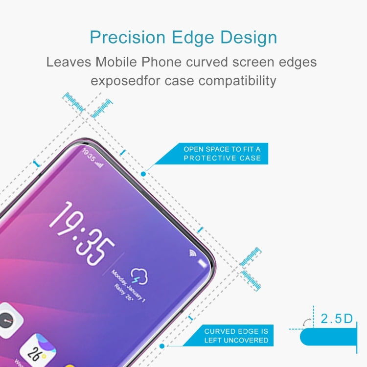 10 PCS 0.33mm 9H 2.5D Tempered Glass Film for OPPO Find X