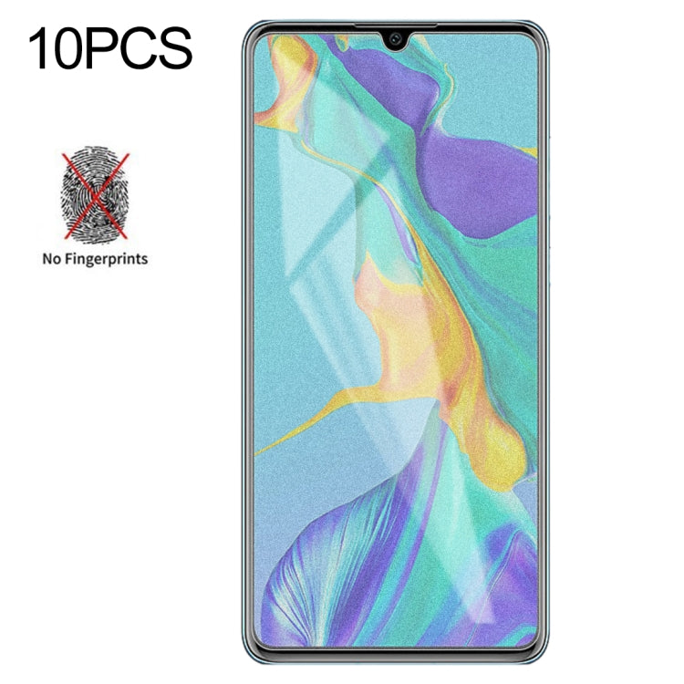 10 PCS Non-Full Matte Frosted Tempered Glass Film for Huawei P30