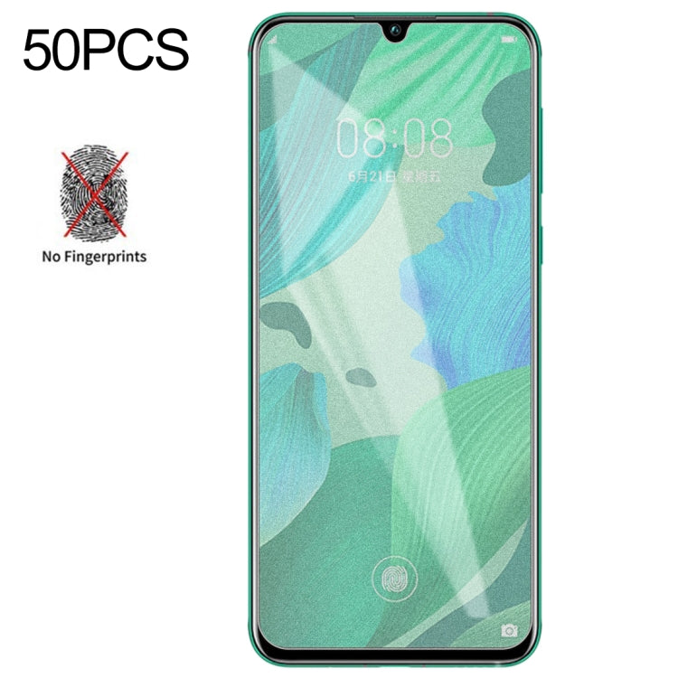 50 PCS Non-Full Matte Frosted Tempered Glass Film for Huawei Nova 5 Pro, No Retail Package