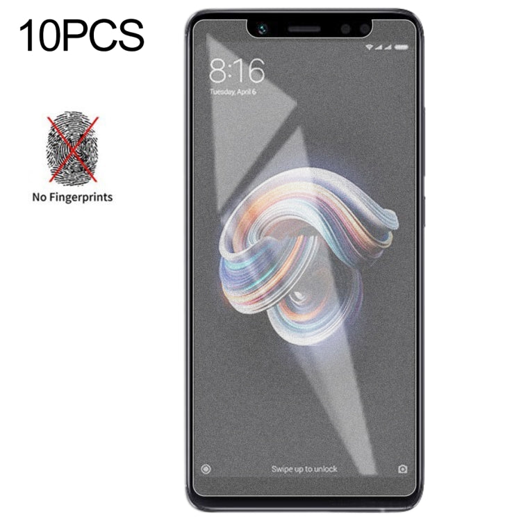 10 PCS Non-Full Matte Frosted Tempered Glass Film for Xiaomi Redmi Note 5 / Note 5 Pro