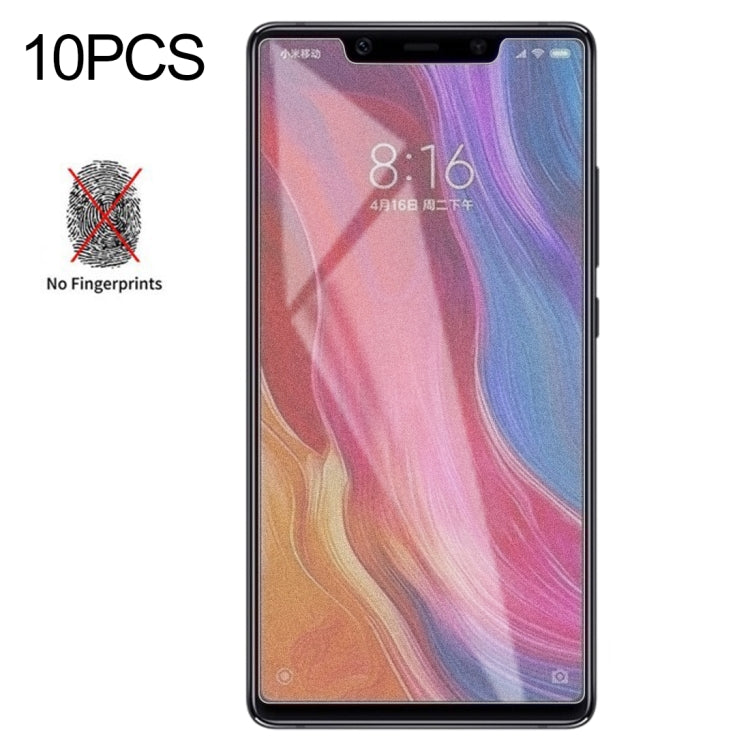 10 PCS Non-Full Matte Frosted Tempered Glass Film for Xiaomi Mi 8 SE