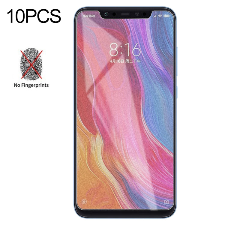 10 PCS Non-Full Matte Frosted Tempered Glass Film for Xiaomi Mi 8