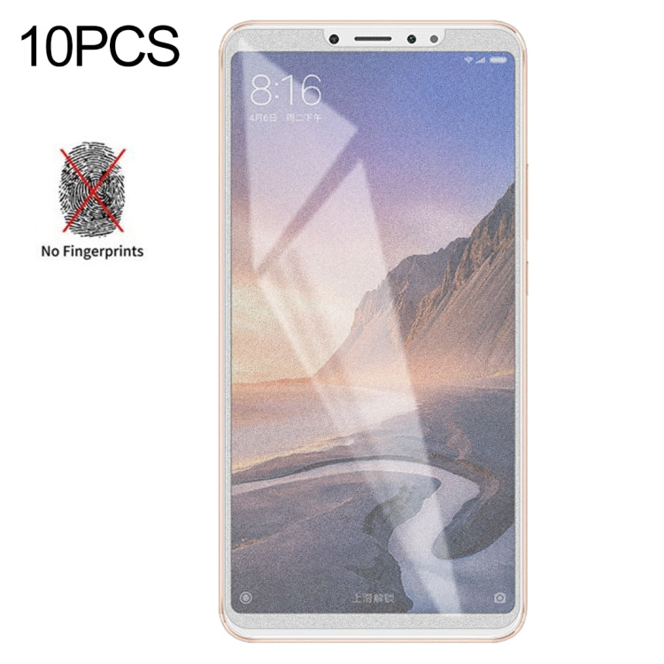 10 PCS Non-Full Matte Frosted Tempered Glass Film for Xiaomi Mi Max 3