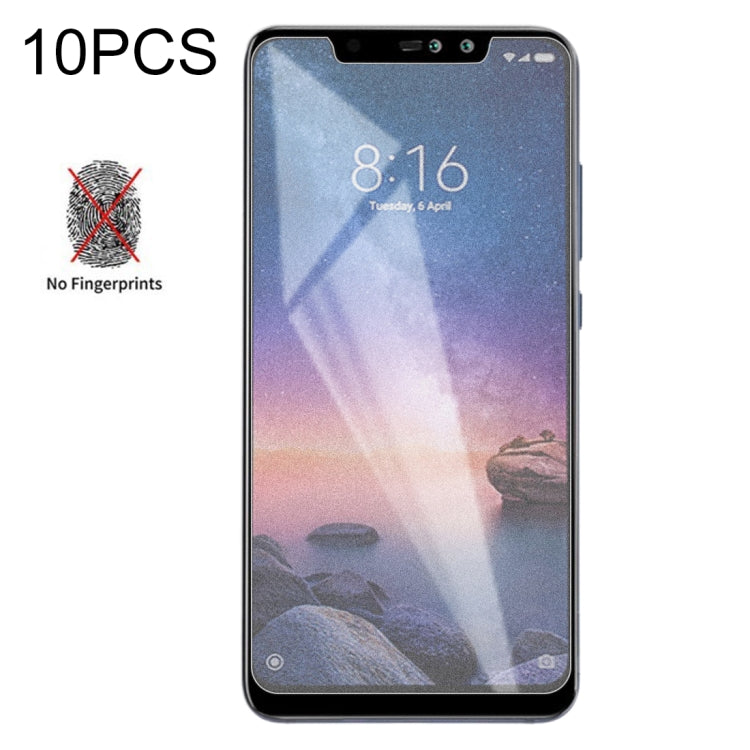 10 PCS Non-Full Matte Frosted Tempered Glass Film for Xiaomi Redmi Note 6 Pro