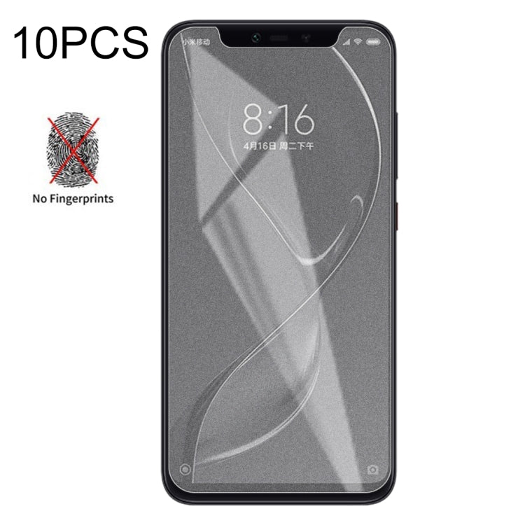 10 PCS Non-Full Matte Frosted Tempered Glass Film for Xiaomi Mi 8 Explorer