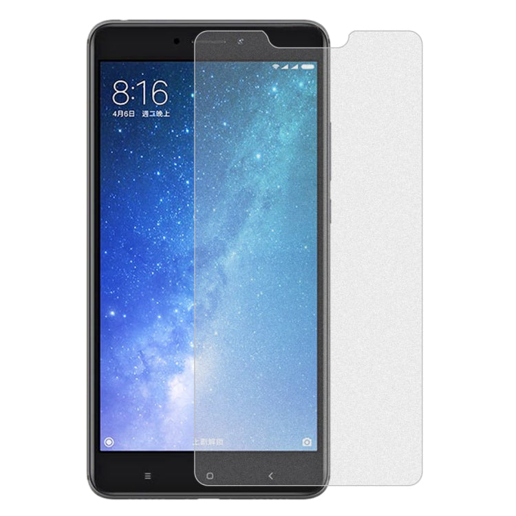 50 PCS Non-Full Matte Frosted Tempered Glass Film for Xiaomi Mi Max 2, No Retail Package