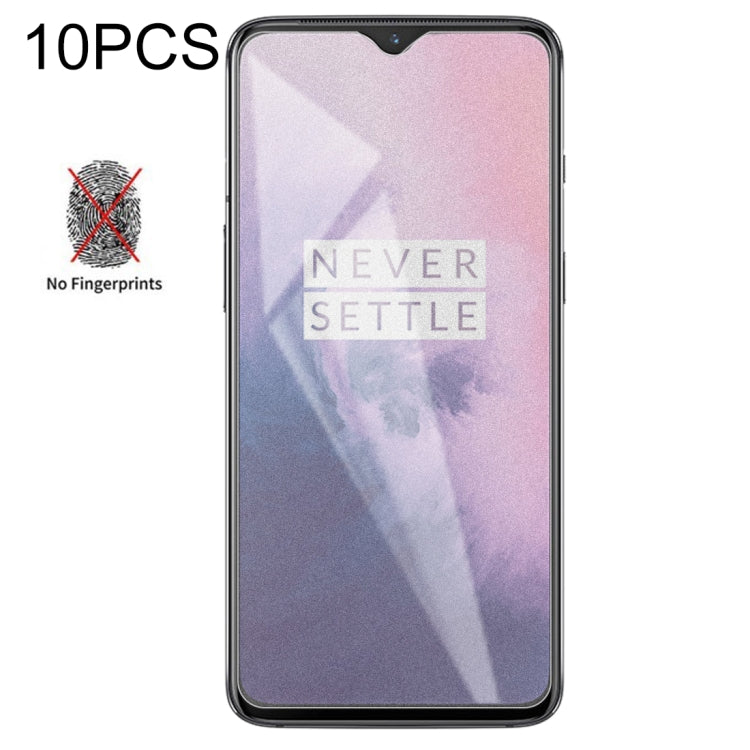 10 PCS Non-Full Matte Frosted Tempered Glass Film for OnePlus 7