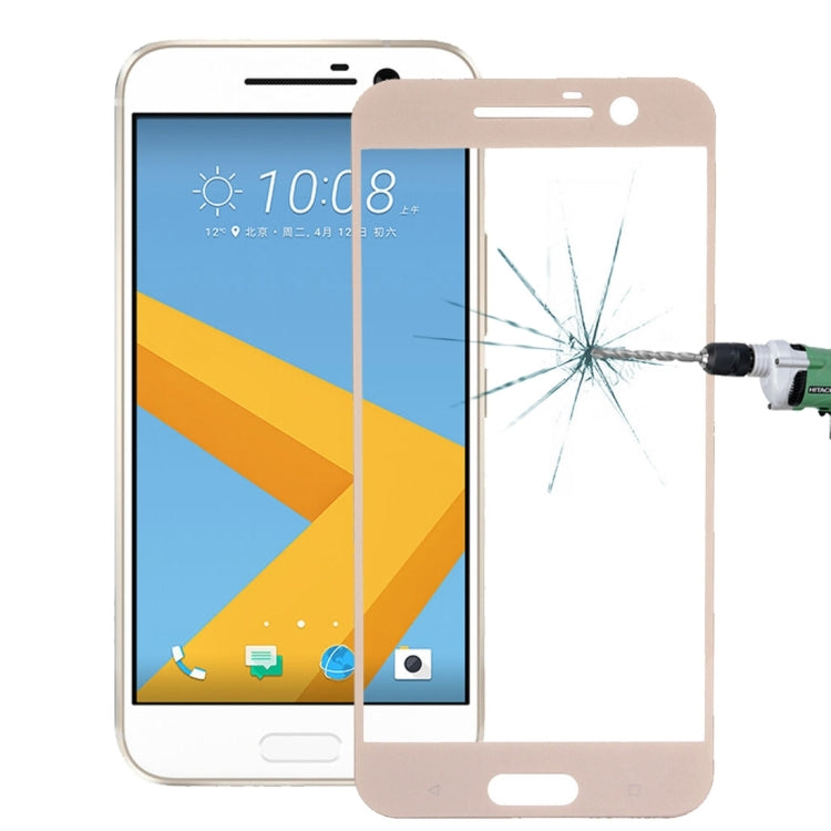 For HTC M10 0.26mm 9H Surface Hardness Explosion-proof Silk-screen Tempered Glass Screen Film