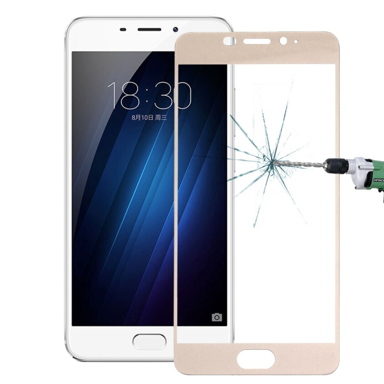 For Meizu  M3E 0.26mm 9H Surface Hardness Explosion-proof Silk-screen Tempered Glass Full Screen Film