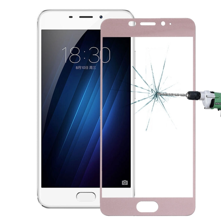 For Meizu  M3E 0.26mm 9H Surface Hardness Explosion-proof Silk-screen Tempered Glass Full Screen Film