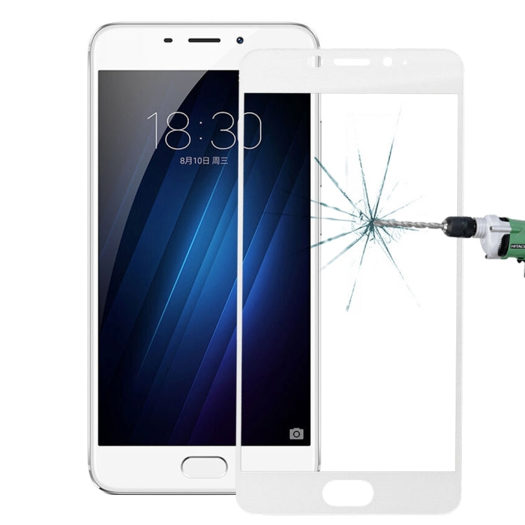 For Meizu  M3E 0.26mm 9H Surface Hardness Explosion-proof Silk-screen Tempered Glass Full Screen Film