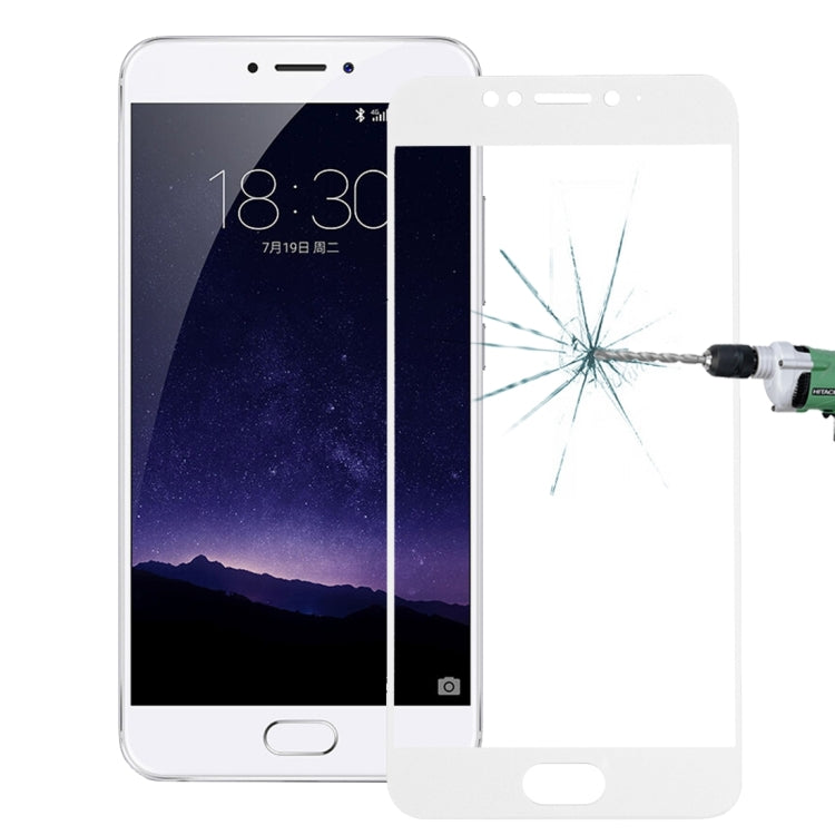 For Meizu  MX6 0.26mm 9H Surface Hardness Explosion-proof Silk-screen Tempered Glass Full Screen Film